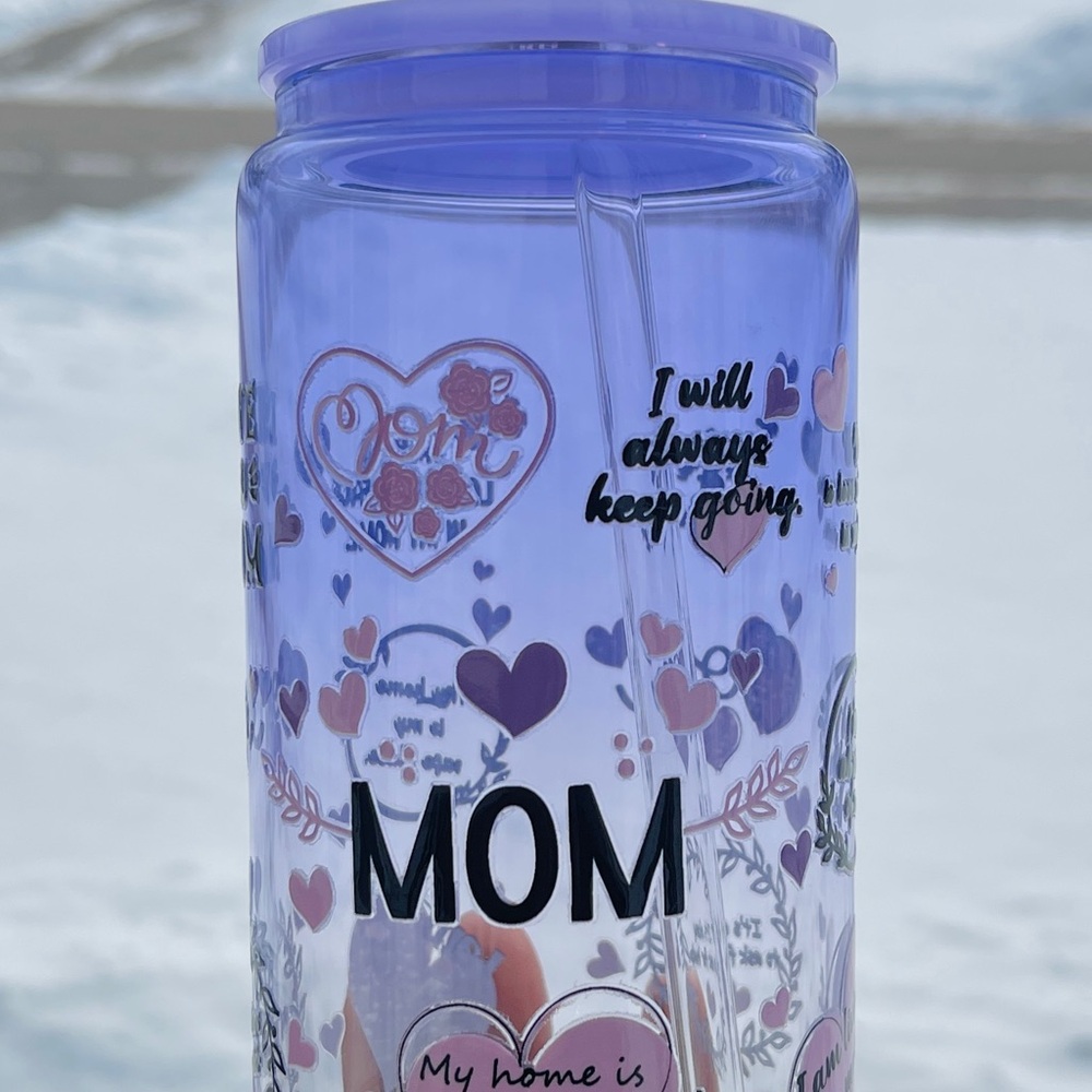 Purple Heart Mom Tumbler